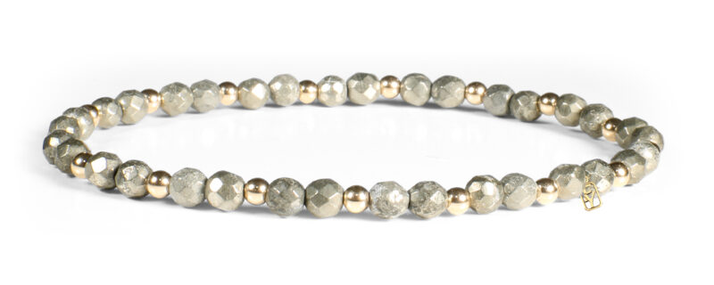 Golden Pyrite and 14kt Gold Bracelet