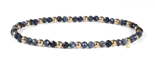 Sapphire Faceted Gemstones and 14kt Gold Bracelet