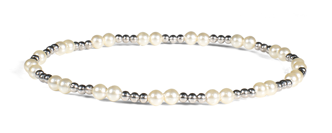 Swarovski Pearls and 14kt White Gold Bracelet