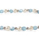Light Sapphire Swarovski Crystals, Pearls and 14kt White Gold Bracelet