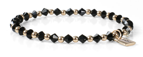 Signature FY Lock Collection with Black Crystals and 14kt Gold.