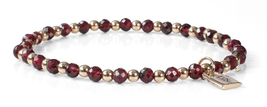 Signature FY Lock Collection with Garnet Gemstones and 14kt Gold.