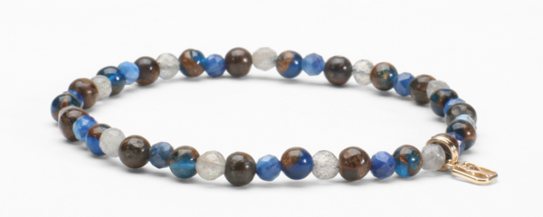 Cobalt Opal Bronzite, Lapis and Labradorite Gemstone bracelet